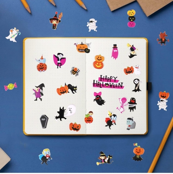 Halloween Sticker Set - Spooky and Fun Designs 4 sets - Picture 3 of 4